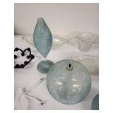 Assorted Decorative Glassware and Candleholder Collection