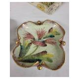 Collection of Italian Handcrafted Ceramic Pieces with Floral Designs