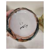 Collection of Italian Handcrafted Ceramic Pieces with Floral Designs