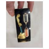 Vintage Vanity Set with Mirror, Morimura Hand Painted Tray, and Decorative Music Box