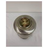 Vintage Vanity Set with Mirror, Morimura Hand Painted Tray, and Decorative Music Box