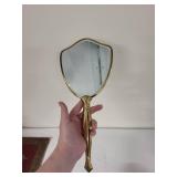 Vintage Vanity Set with Mirror, Morimura Hand Painted Tray, and Decorative Music Box