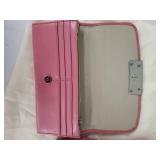 Coach Pink Leather Shoulder Bag and Wallet Set with Dust Bag