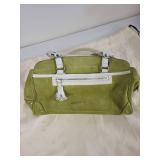 Coach Suede Handbag and Patent Leather Wallet Set