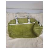 Coach Suede Handbag and Patent Leather Wallet Set