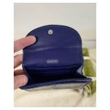 Coach Suede Handbag and Patent Leather Wallet Set