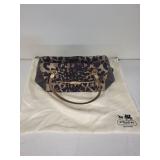 Coach Leopard Print Handbag with Leather Accents