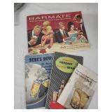 Complete Vintage Bar Master Jr. Cocktail Set with Glassware and Guides