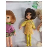 Lot of 5 Vintage Hasbro Dolly Darlings Dolls in Assorted Outfits