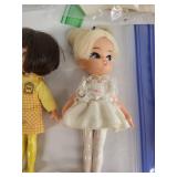 Lot of 5 Vintage Hasbro Dolly Darlings Dolls in Assorted Outfits