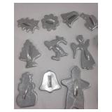 Collection of 18 Vintage Aluminum Cookie Cutters