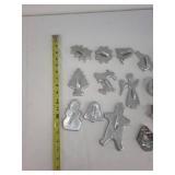 Collection of 18 Vintage Aluminum Cookie Cutters