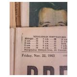 Collection of Vintage Newspapers Featuring Historical Headlines