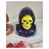 He-Man and Skeletor Collectible Coin Banks with Vintage Action Figures