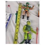 Set of 4 Vintage he-man Action Figures with Accessories