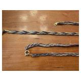 Lot of 3 Vintage Braided Gold Tone Necklaces