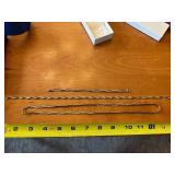 Lot of 3 Vintage Braided Gold Tone Necklaces