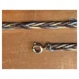 Lot of 3 Vintage Braided Gold Tone Necklaces