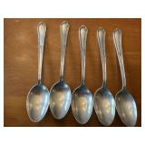 Set of 5 Vintage Sterling Silver Teaspoons by A.S. Co