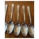 Set of 5 Vintage Sterling Silver Teaspoons by A.S. Co