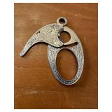 Antique Key Shaped Cigar Cutter with Ornate Details