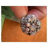 Vintage Collection of Mini Mosaic Earrings and Crystal Brooch