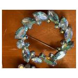 Vintage Iridescent Aurora Borealis Jewelry Set