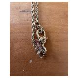 Vintage Gold-Toned Charm Necklace with Unique Pendants