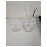 Collection of Household Items: Leaf Serving Dish, Bottle Candle Holder, Scale & Glassware