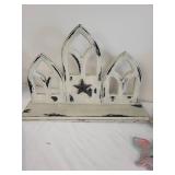 Pair of Gothic Style Distressed Wall Shelves