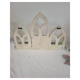 Pair of Gothic Style Distressed Wall Shelves