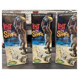 Set of 3 1997 Polar Lights Lost in Space Cyclops One-Eyed Monster Model Kit #5031