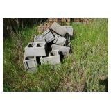 Lot of Loose/Unpalletized Construction Cinder Blocks