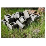 Lot of Loose/Unpalletized Construction Cinder Blocks