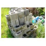 Lot of Loose/Unpalletized Construction Cinder Blocks