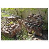 Large Lot of Decorative Red Clay Construction Bricks