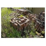 Large Lot of Decorative Red Clay Construction Bricks