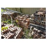 Large Lot of Decorative Red Clay Construction Bricks