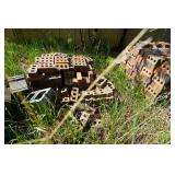 Large Lot of Decorative Red Clay Construction Bricks