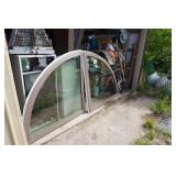 Vinyl Clad 2 Piece Half Moon Shaped Window