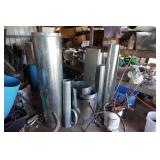 Large Lot of Galvanized Furnace Pipe and Flashing