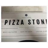 Heritage Black Ceramic Pizza Stone with Cutter