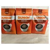 3 Bags of Dunkin Hazelnut Coffee