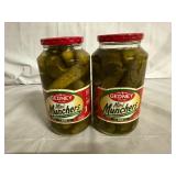 2 Jars of Gedney Mini Muncher Dill Pickles