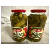 2 Jars of Gedney Mini Muncher Dill Pickles