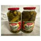 2 Jars of Gedney Mini Muncher Dill Pickles