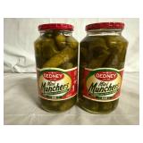 2 Jars of Gedney Mini Muncher Dill Pickles