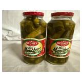 2 Jars of Gedney Mini Muncher Dill Pickles