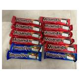 9 Mounds Bars and 3 Almond Joys