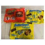 Bags of Snack Sized Butterfingers and Reese